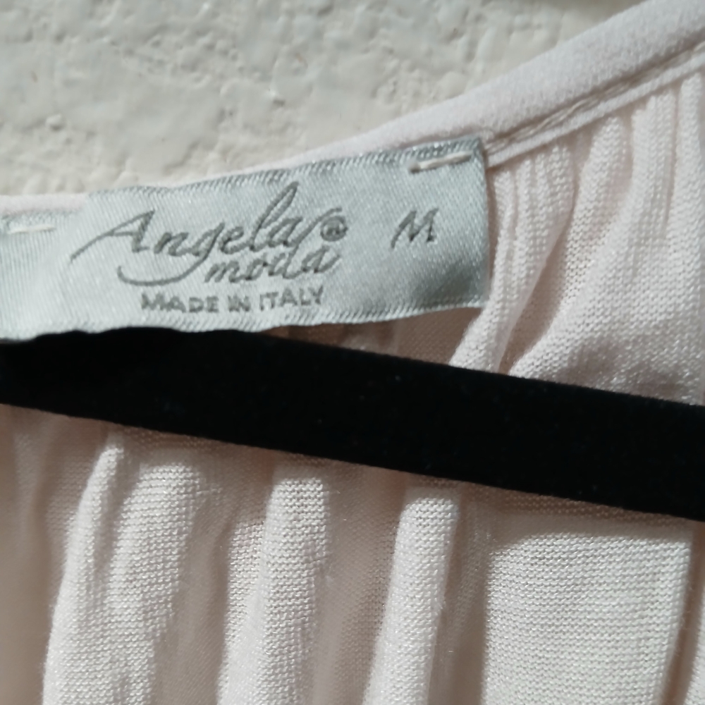 Angela moda made in Italy size m cream Women's Top